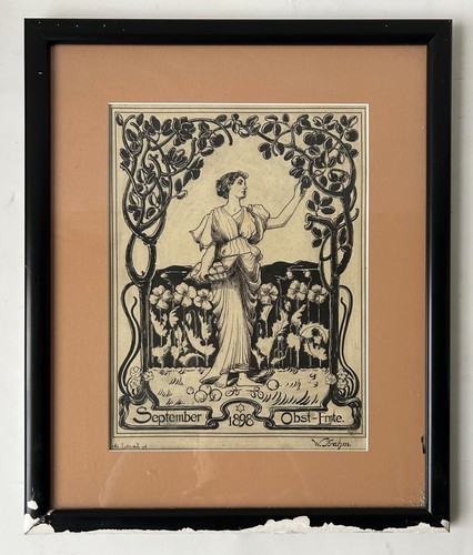 Zeichnung 1898 september obst - zeichnung,