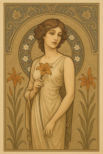 Jugendstil poster ornamental - jugendstil,