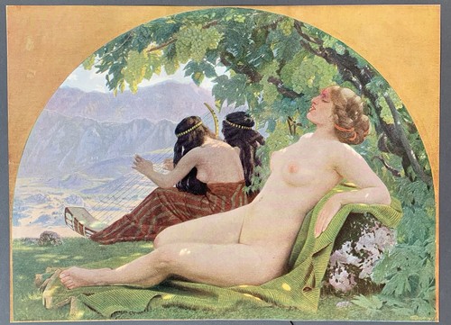 Jugendstil akt kunstdruck - jugendstil,