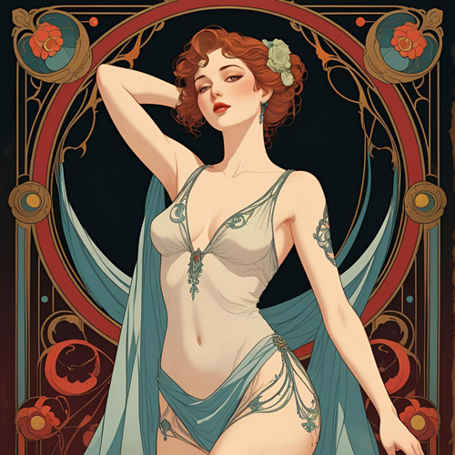 Jugendstil poster ornamental - jugendstil,