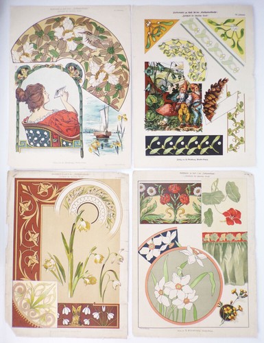 Jugendstil kunstbeilagen druck - kunstbeilagen,