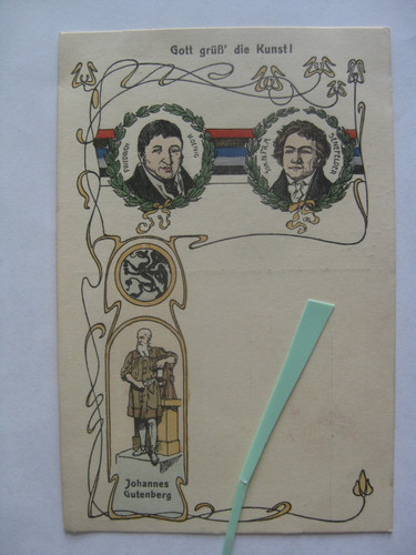 Jugendstil künstler postkarte - jugendstil,