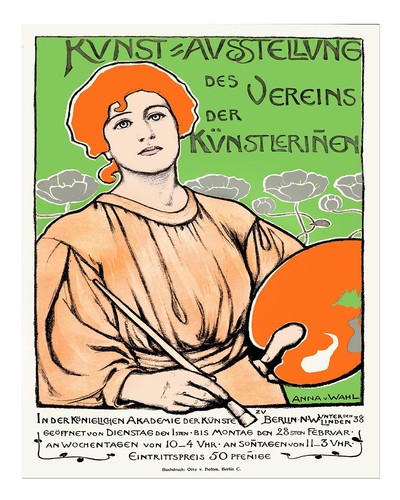 Vintage jugendstil wandkunst - vintage,