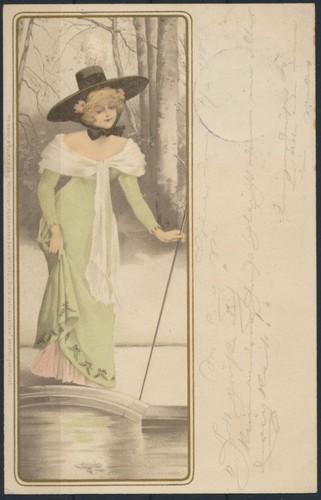 Ansichtskarte jugendstil kunst - ansichtskarte,