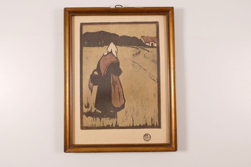 Holzschnitt jugendstil 1910 - jugendstil, um