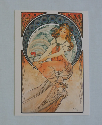 Postkarten alfons mucha die - 1x,