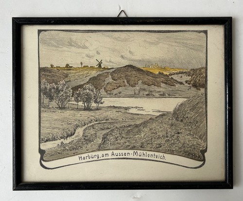 Lithografie landschaft bei - lithografie,