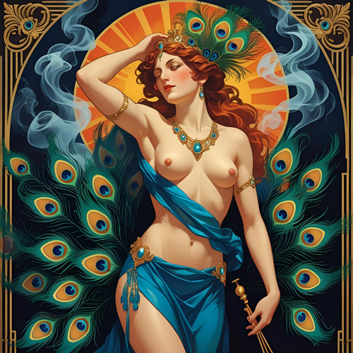Jugendstil poster akt - poster, frau