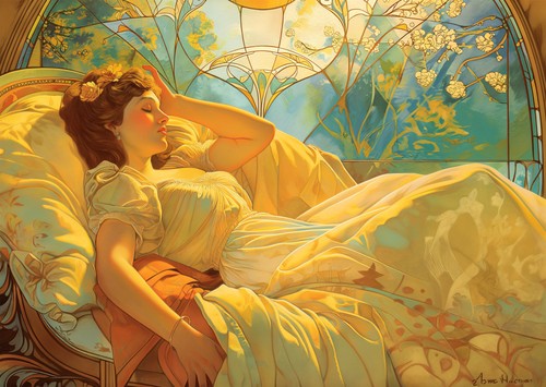 Jugendstil wandkunst elegante - jugendstil,