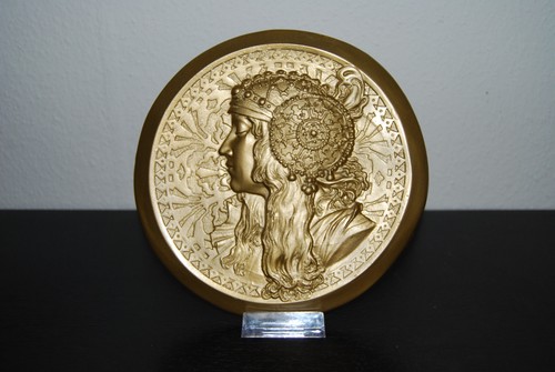 Jugendstil relief frauenkopf - jugendstil,