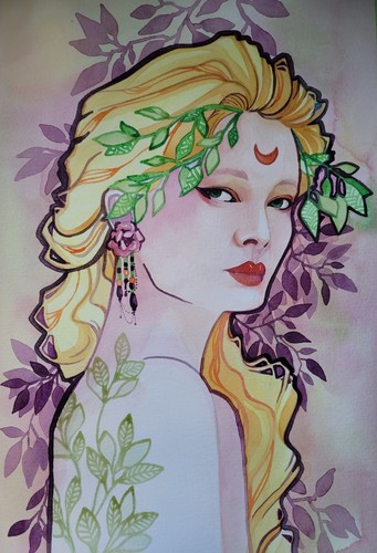 Regrowth female art nouveau - .,