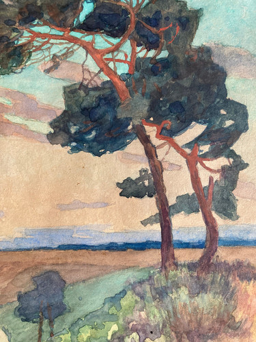 Original jugendstil gouache - original,