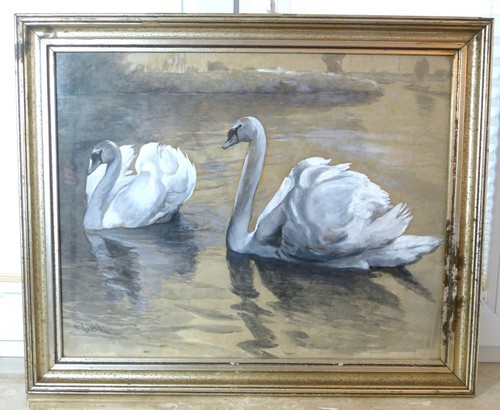 Jugendstil aquarell bild - aquarell,