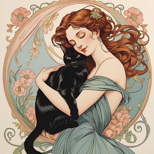 Jugendstil poster ornamental - poster,
