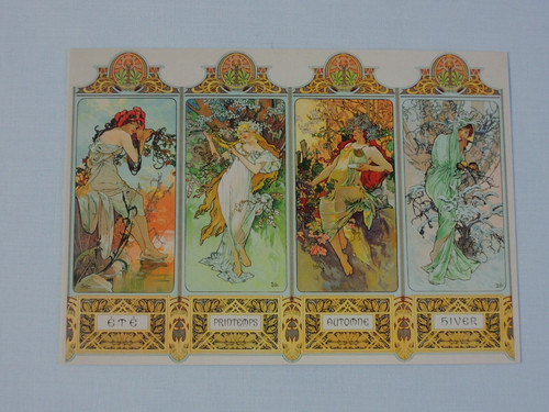 Postkarten alfons mucha - alfons, die