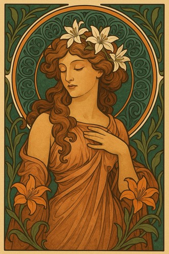 Jugendstil poster ornamental - jugendstil,