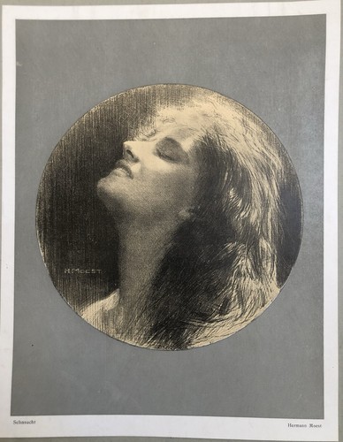 Jugendstil druck sehnsucht - jugendstil,