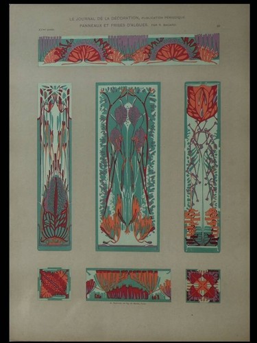 Jugendstil ornamente algen - jugendstil, ornamente,