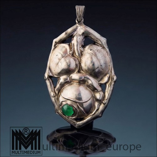 Jugendstil silber chrysopras - jugendstil,